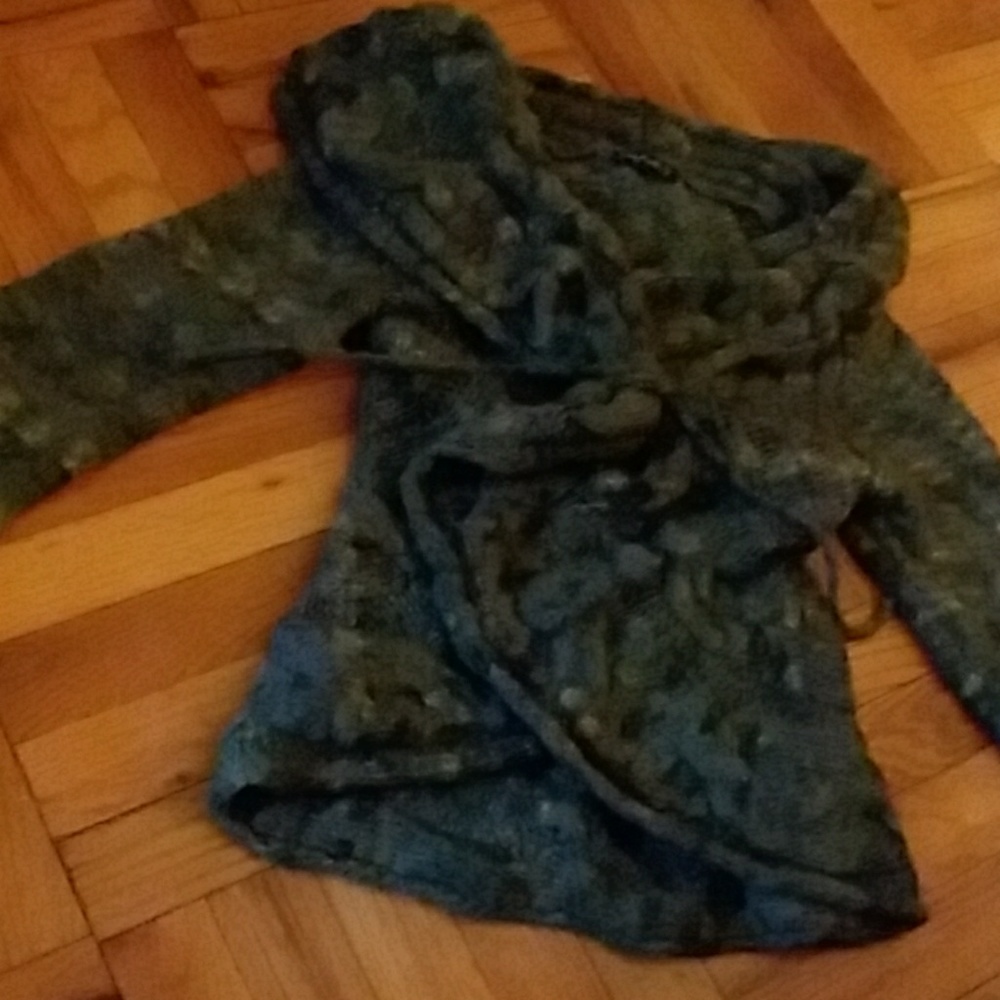 Chunky knit wrap sweater